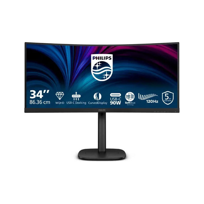 Philips 34B2U3600C Monitor PC 34" Quad HD VA 120 Hz (Nero)