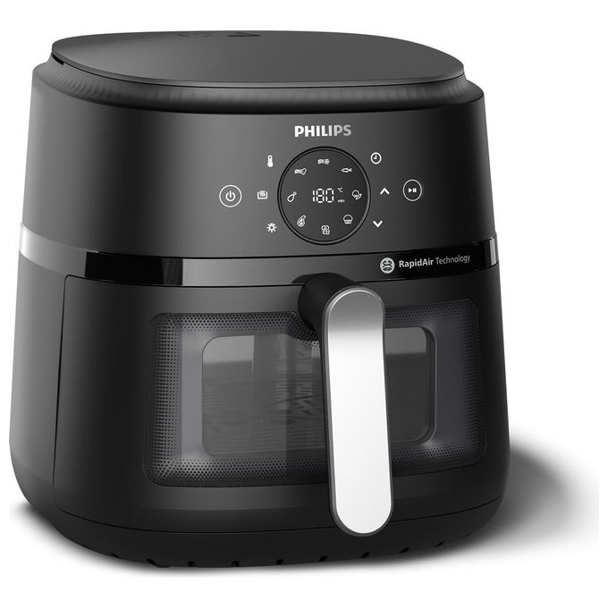 Image of Philips NA231-00 Friggitrice ad Aria Nero-Argentato 6.2 litri 1700 W