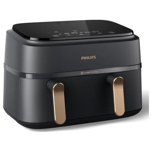 NA352/00 Friggitrice ad Aria Airfryer Capacità 9 Litri Potenza 2750 Watt con Doppio Cestello colore Antracite