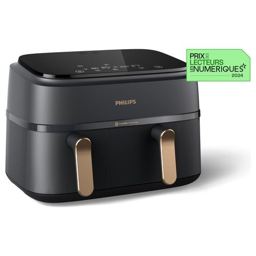 NA352/00 Friggitrice ad Aria Airfryer Capacità 9 Litri Potenza 2750 Watt con Doppio Cestello colore Antracite