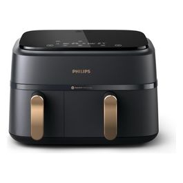 NA352/00 Friggitrice ad Aria Airfryer Capacità 9 Litri Potenza 2750 Watt con Doppio Cestello colore Antracite