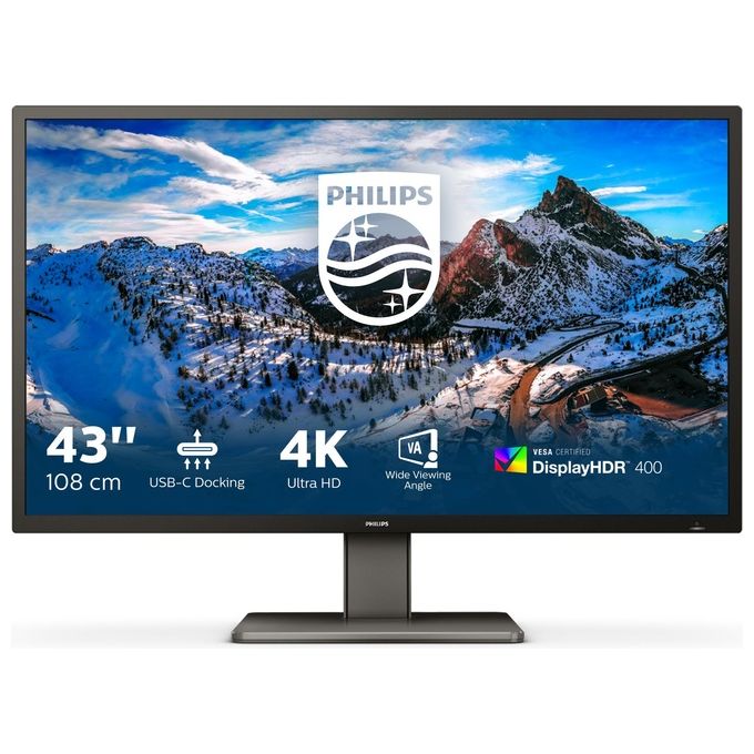 Philips P Line 439P1-00 Led Display 42.5'' 3840x2160 Pixel 4k Ultra Hd Nero
