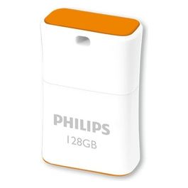 Pico Unita' Flash Usb 128Gb Usb Tipo a 2.0 Arancione/Bianco