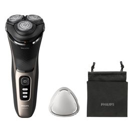 S3242/12 Rasoio Elettrico Wet e Dry Ricaricabile Autonomia 60 min colore Nero Oro Shaver 3000