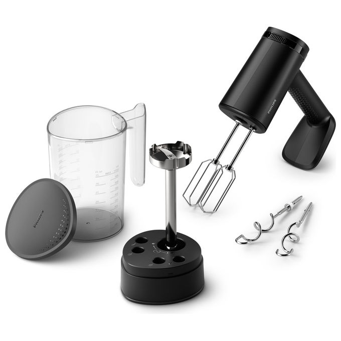 Philips, Sbattitore Manuale 5000 HR3781-10, 500W, 5 Velocita', Nero