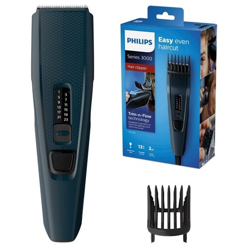 HC3505/15 Hairclipper Series 3000 Regolacapelli con Lame in Acciaio Blu
