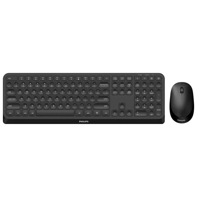Philips SPT6207B34 Kit Tastiera + Mouse USB Italiano (Nero)