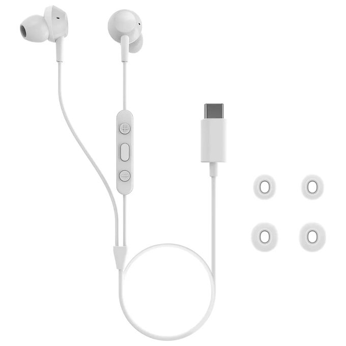 Image of Philips TAE5008WT-00 Cuffie In-Ear con Microfono Leggere con Cavo USB-C Cavo da 12 m Bianco
