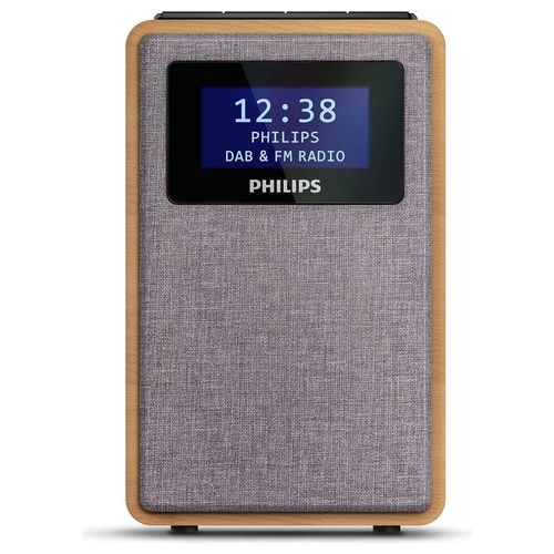 Philips TAR5005/10 Radio Orologio Digitale Grigio e Legno