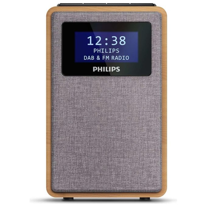 Philips TAR5005/10 Radio Orologio Digitale Grigio e Legno