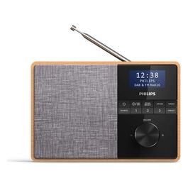 Philips TAR5505/10 Radio Portatile Digitale Nero/Grigio e Legno