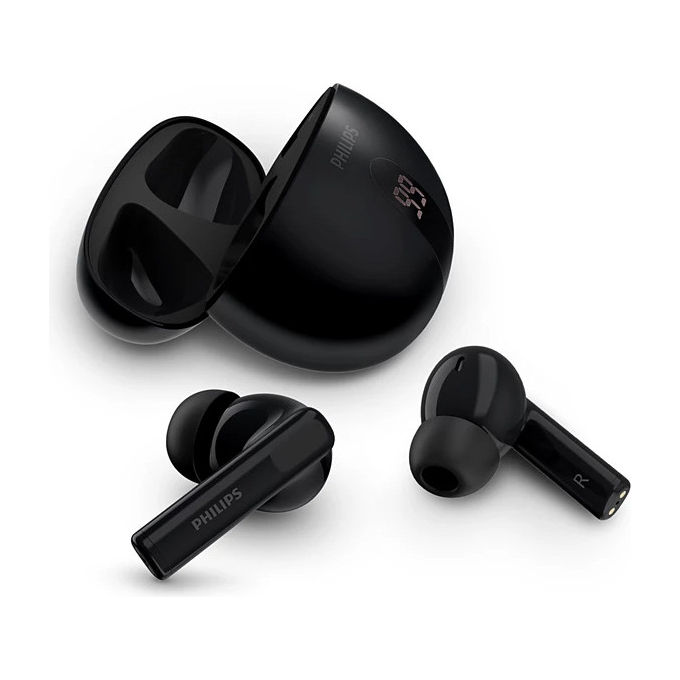 Philips TAT2520BK-00 auricolari wireless in-ear cancellazione attiva del rumore Bluetooth 5.4 IPX4 autonomia 20h ricarica rapida nero