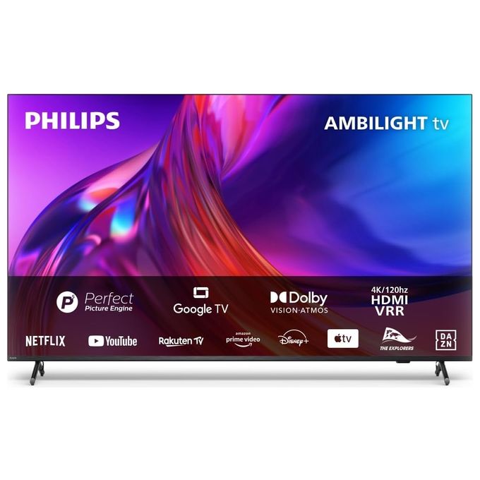 Philips TV Led 4k The One 75PUS8818 75 pollici Ambilight Smart TV Processore immagini P5 a 120 Hz Dolby Vision  Dolby Atmos.