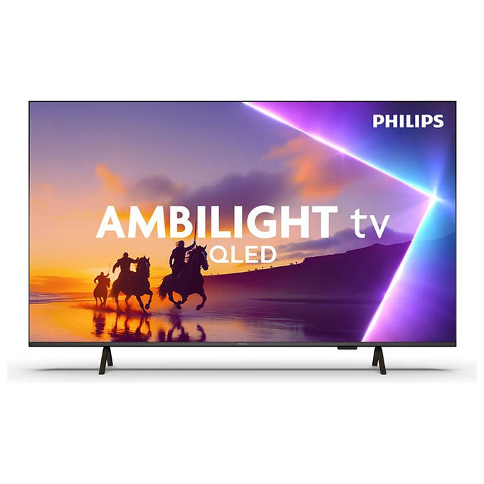 Philips, Tv QLED UHD 4K, Ambilight, 55 Pollici, Smart Tv
