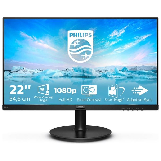 PHILIPS Monitor 21.5'' LED VA 221V8A / 00 1920x1080 Full HD Tempo di Risposta 4 ms