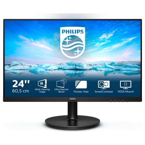 Philips Monitor Flat 23.8" V Line 241V8LA/00 1920x1080 Pixel Full Hd Tempo di risposta 4 ms 