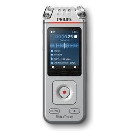 Philips Voice Tracer DVT4110/00 Dittafono Flash Card Cromo/Argento