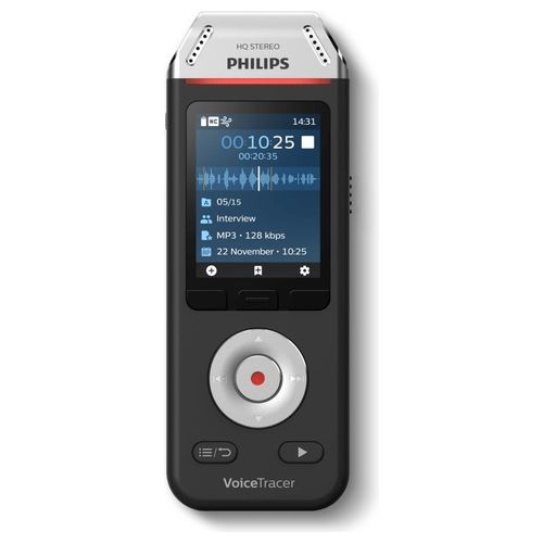 Philips VoiceTracer DVT2110 Registratore Audio 8Gb Nero/Cromo