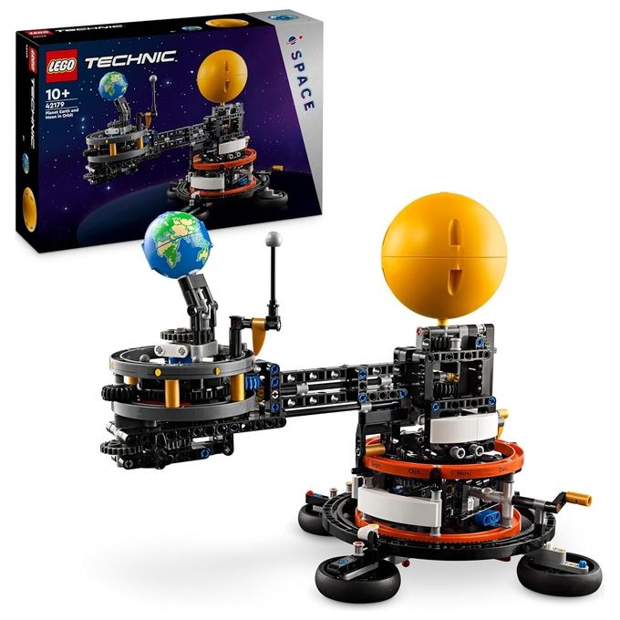 LEGO Technic 42179 Pianeta Terra e Luna in Orbita, Giochi Spaziali per Bambini 10+, Sistema Solare da Costruire con Rotazione