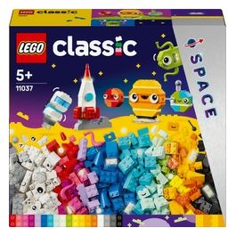 LEGO Classic 11037 Pianeti dello Spazio Creativi, Modellino da Costruire di Sistema Solare per Bambini 5+ con Razzo Giocattolo