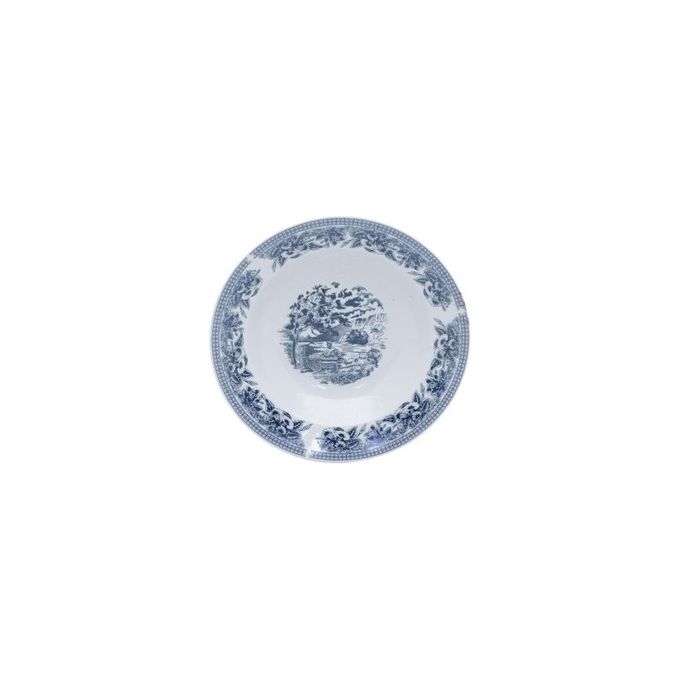 Piatto Fondo Old England Cm 21,5 in Porcellana Blu