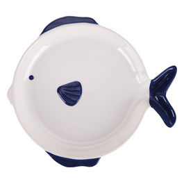 Piatto portata in ceramica 30 cm, stile coastal, Paranza