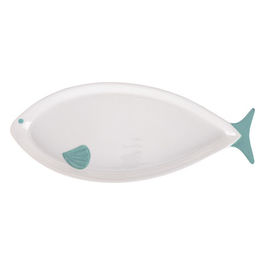 Piatto portata ovale in ceramica l. 37 cm, stile coastal, Paranza