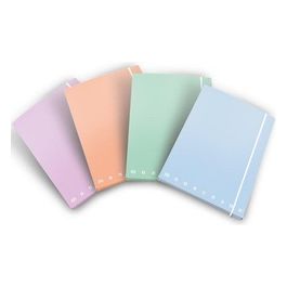 Confezione 6 Cartelle 3 Lembi Pastel A4 Dorso 1,1cm