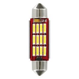 Pilot 10-30V Mega-Led 12 - 12 SMD x 1 chip - 12x41 mm - SV8,5-8 - 1 pz - Bianco - Doppia polarita'' - Resistenza incorporata