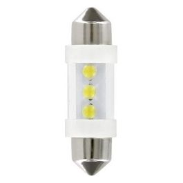 Pilot 12V Lampada siluro 3 Led - (C5W-C10W) - 10x35 mm - SV8,5-8 - 2 pz  - D/Blister - Bianco