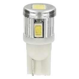 Pilot 12V Mega-Led 6 - 6 SMD x 1 chip - (T10) - W2,1x9,5d - 2 pz - Bianco - Doppia polarita'' - Resistenza incorporata