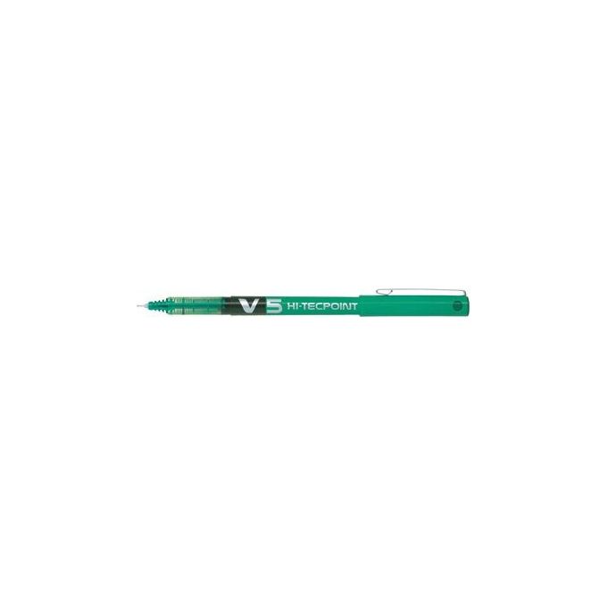 Pilot 4902505040207 Hi-Tecpoint V5 Penna Roller ad Inchiostro Liquido Punta ad Ago 0,5 mm confezione 12 pezzi colore Verde