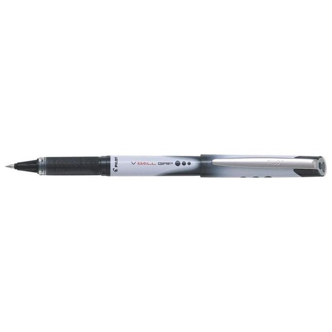 Pilot 011280 V-Ball Penna Roller Punta Conica 1 mm Grip Ergonomico Inchiostro Liquido V-SYSTEM colore Nero