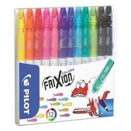 Pilot Confezione 12 Pennarelli Frixion Colors Cancellabili Punta Media Assortiti