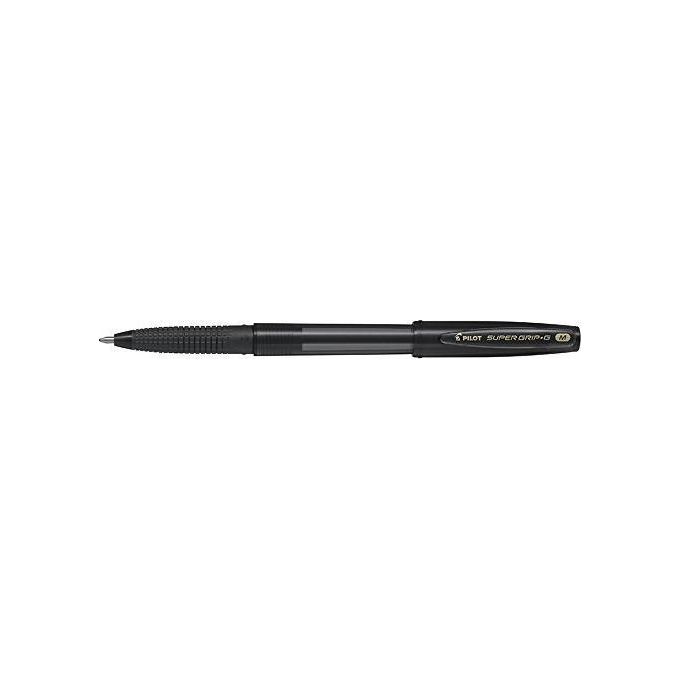 Pilot Confezione 12 Penne SuperGrip con Cappuccio 1mm Nero