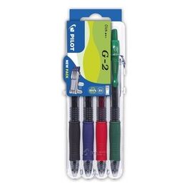 Confezione 4 Set 2Go G-2 Penne Roller 0.7mm Colori Assortiti