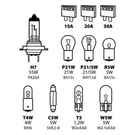 Pilot Kit lampade riserva 11 pz, alogena H7 12V