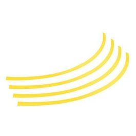 Rim-Stickers, profili adesivi ruota - Taglia 1 - Giallo