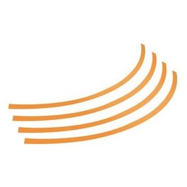 Rim-Stickers, profili adesivi ruota - Taglia 2 - Arancio