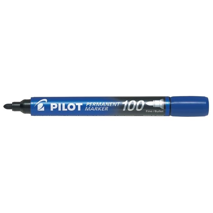 Pilot SCA 100 Confezione 12 Marcatori Punta Tonda 1mm Blu