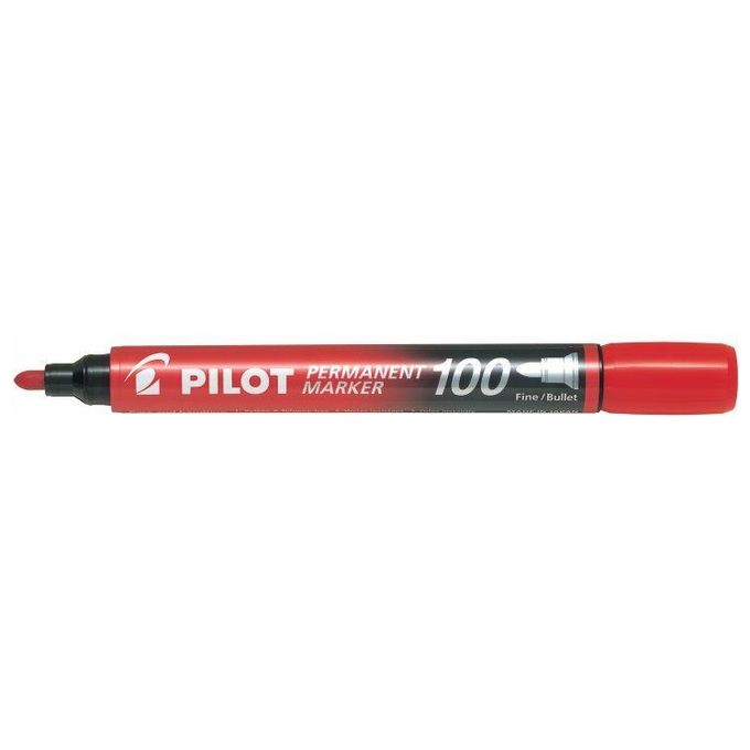 Pilot SCA 100 Confezione 12 Marcatori Punta Tonda 1mm Rosso