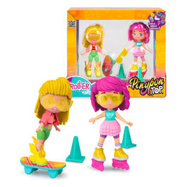 TOP Roller Girls Set con Pattini e Skateboard