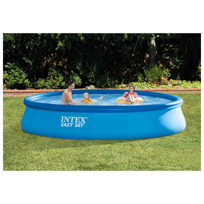Intex 28158NP Easy Set Piscina Fuori Terra Rotonda 457x84 cm 9792 L Pompa Filtro a Cartuccia 2006 L-h colore Azzurro