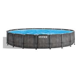 Piscina Prism Greywood 549x122 cm con pompa filtro scaletta telo base e telo copertura per un'estate all'insegna del divertimento