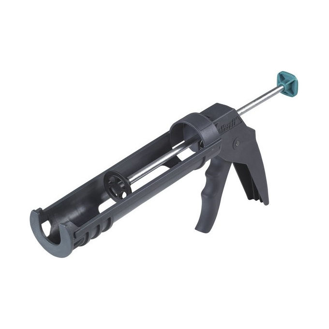 Wolfcraft 4356000 MG600 Pistola Meccanica per Silicone e Adesivi 280 kg di Pressione Cartucce 310 ml colore Nero