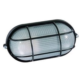 Plafoniere Alluminio Blinky Ovo Ovale Nera 60 Watt