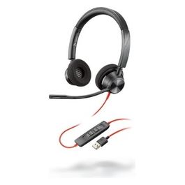 Blackwire 3320 Cuffia Padiglione Auricolare Usb Tipo A Nero/Rosso