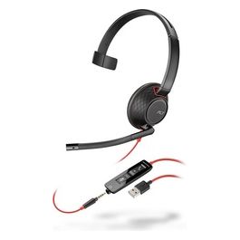 Blackwire C5210 Cuffie Monaurali con Usb-A e Jack da 3.5mm