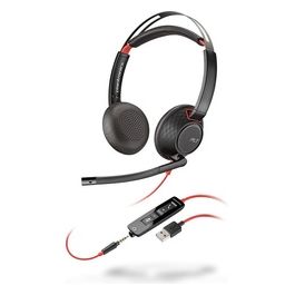 Blackwire C5220 USB-A On-Ear Cuffie Binaurali con USB-A e Jack da 35mm Nero