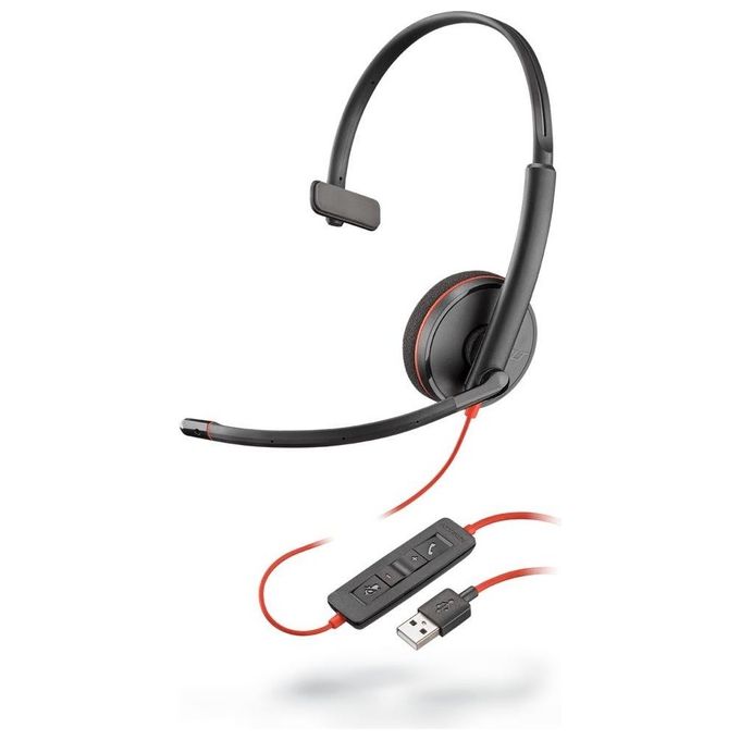 Plantronics Cuffie Blackwire C3210 Cancellazione del Rumore Mono Usb-A Nero